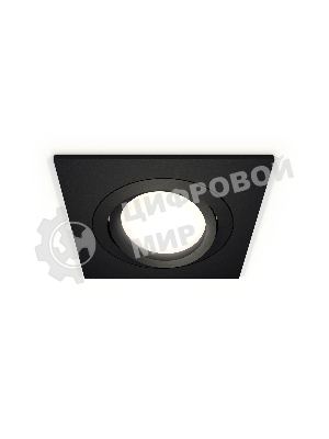 Комплект встраиваемого поворотного светильника Ambrella light XC7632081 SBK/PBK черный песок/черный полированный MR16 GU5.3 (C7632, N7002)