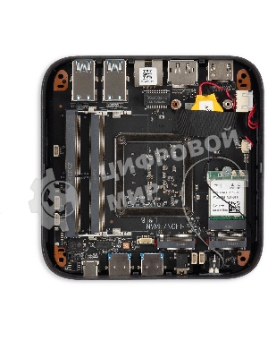 Неттоп IRU Tactio 513 i5 1235U (1.3) 16Gb SSD512Gb Iris Xe без ОС GbitEth WiFi BT 120W серый (RUS) (2189397)