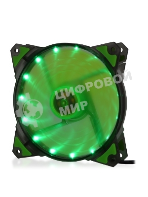 Вентилятор для корпуса Crown CMCF-12025S-1222 черный/зеленый, 120 мм, 1650 об/мин, 28 дБ, 3 pin