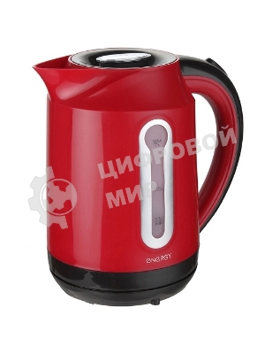 Чайник Energy E-210 1.7 л пластик,красный, 1850-2200 Вт, (153084)