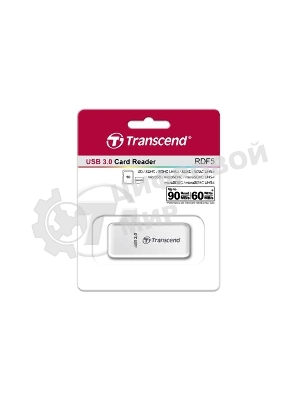 Кард-ридер Transcend RDF5/белый/microSDHC,microSDXC,SDHC,SDXC/USB 3.0/пластик