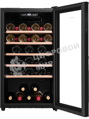 Винный шкаф Maunfeld MFWC-124S56 черный, 124 л, 1 отсек, 56 бут., класс G