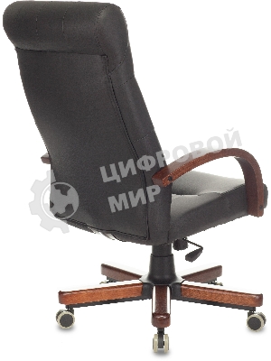 Кресло Бюрократ T-9928WALNUT/ECO черный, экокожа