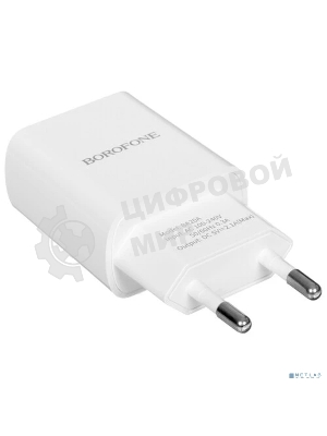 Сетевое зарядное устройство BOROFONE BA20A/Сетевое ЗУ + Кабель Micro 1m/1 USB/Выход: 10.5W/White