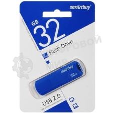 Флешка USB Smartbuy CLUE Blue (SB32GbCLU-BU), 32Gb, USB 2.0, R/W 15/5, синий