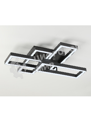 Потолочный светодиодный светильник Ambrella light FA1002/2+2 BK черный 65W 3000K-6400K 550*453*130 (ПДУ ИК)