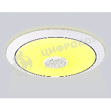 Музыкальный светодиодный светильник Ambrella light FZ720 WH белый IP20 52W 3000-6500K+RGB Music 450*65 (ПДУ ИК)