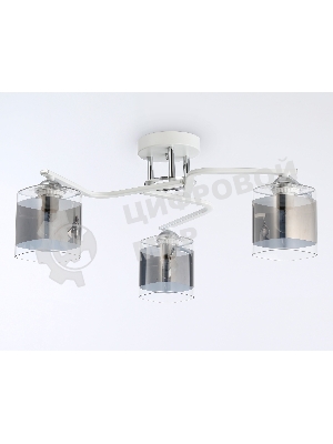 Светильник Ambrella light TR303217/3 WH/CH/SM белый/хром/дымчатый E27*3 max 60W D540*250