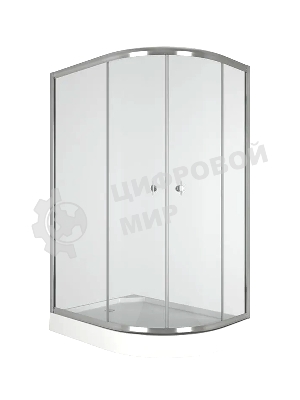 Душевой уголок BAU Dream Hit с поддоном 120x80х195, прозрачное закаленное стекло, хромированный проф