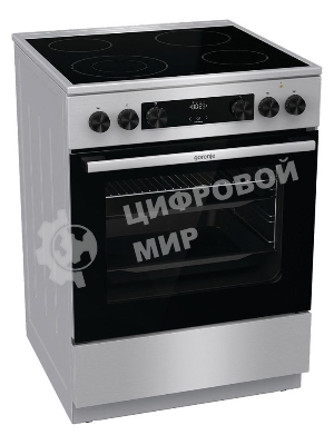 Плита электрическая Gorenje GECS6C70XC серебристый, конфорок 4 электрических, духовка 71 л, 60 см x 85 см x 60 см