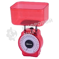 Весы кухонные механические HOMESTAR HS-3004М, 002795 красный, макс.нагрузка 1кг (в уп. 40 шт)