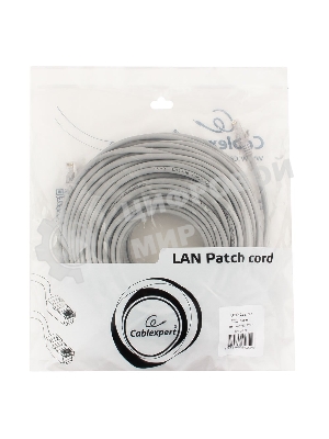 Патч-корд UTP Cablexpert cat.5e, 30м, литой, многожильный серый