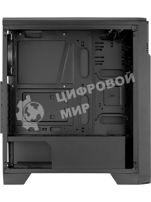 Компьютерный корпус Aerocool/Formula Ore Saturn FRGb-G-BK-v1 (2xUSB, 2xAudio, 0.5 мм,3x120 мм FAN, прозрачная стенка-закаленное стекло, ATX,