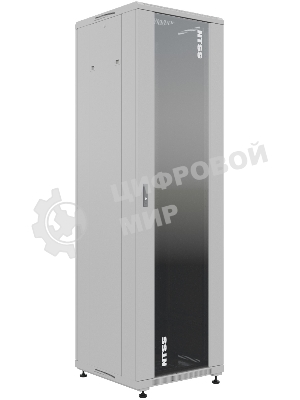 Шкаф серверный NTSS Премиум (NTSS-R22U6060GS) напольный 22U 600x600 мм пер. дв. стекл. металл 900 кг серый IP20 сталь
