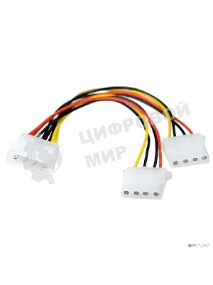 Разветвитель питания IDE-устройств Molex (IDE) в 2*Molex (IDE), 15 см ExeGate