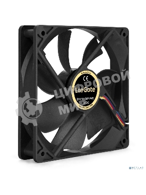 Вентилятор для корпуса ExeGate E12025S4P-PWM черный, 120 мм, 1500 об/мин, 25 дБ, 4 pin