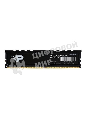 Оперативная память Patriot Signature Premium, DDR5, 16Gb (1x16 GB), 5600 MHz, CL46, DIMM, радиатор, черный