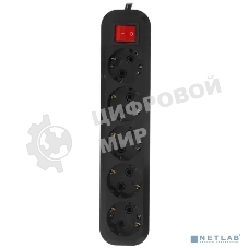 Сетевой фильтр 5bites SP5B-318 5S, 3x1.5 мм2, 16A, ABS, 1.8 м, черный