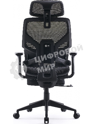 Кресло Cactus CS-CHR-MC01-LGNBK салатовый, сетка, подголовник, подставка для ног