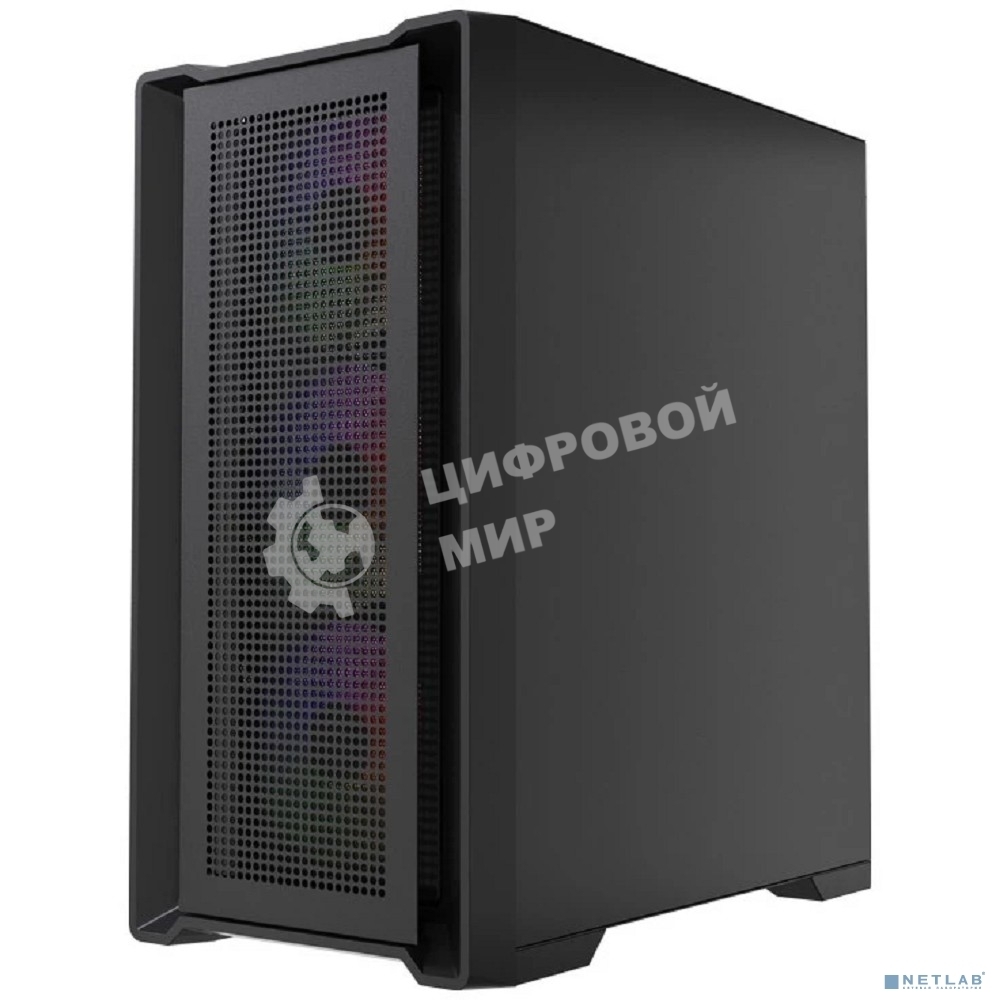 Powercase Alisio Micro X4B V2 LE, Tempered Glass, 4х 120mm ARGB PWM fans, чёрный, mATX [без встроенного хаба] (CAMCXB-A4-LE)