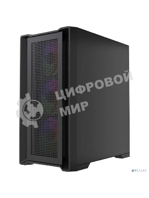 Powercase Alisio Micro X4B V2 LE, Tempered Glass, 4х 120mm ARGB PWM fans, чёрный, mATX [без встроенного хаба] (CAMCXB-A4-LE)