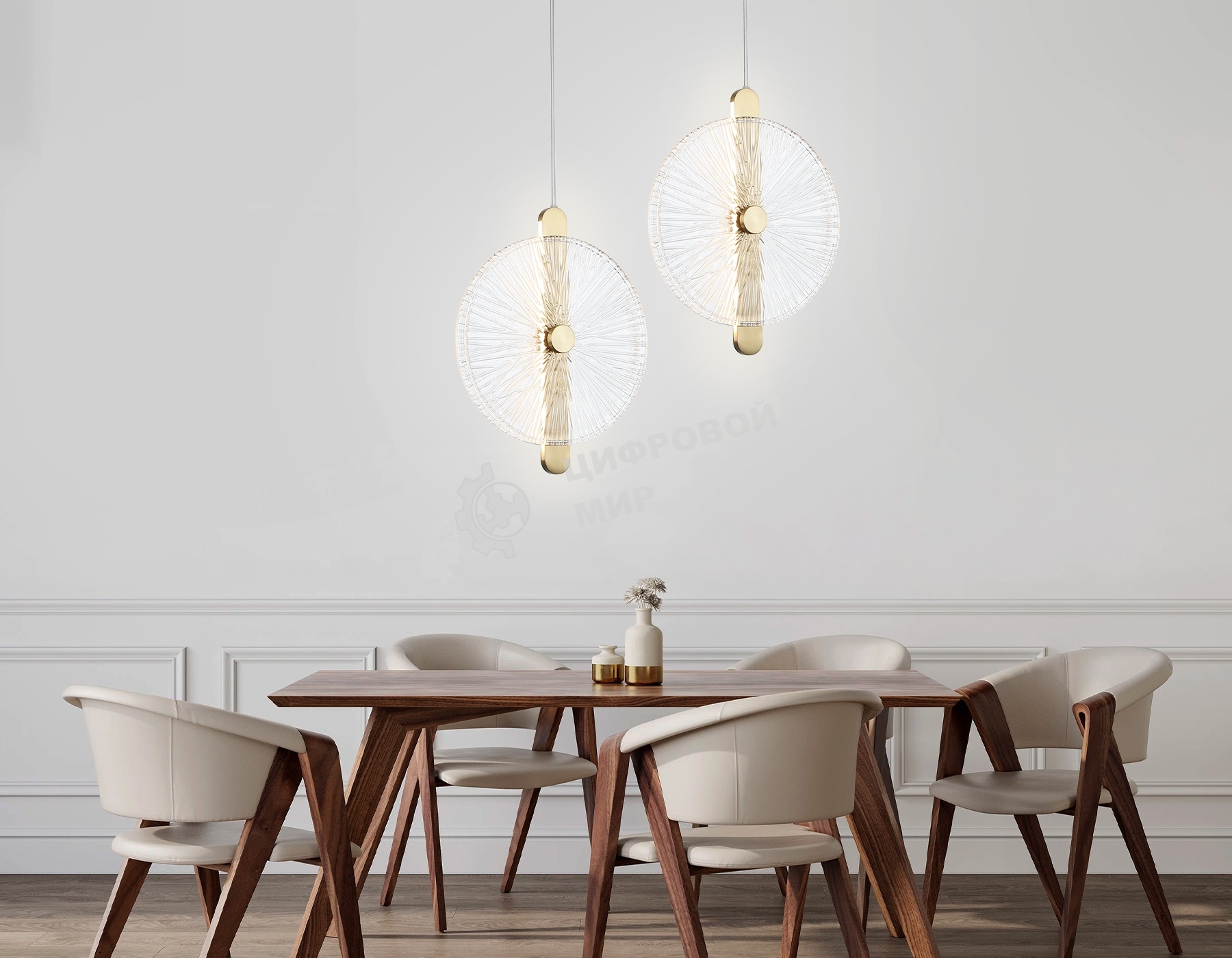 Светильник Ambrella light LH31147 BS/CL латунь/прозрачный 13W 3000K 280*60*350