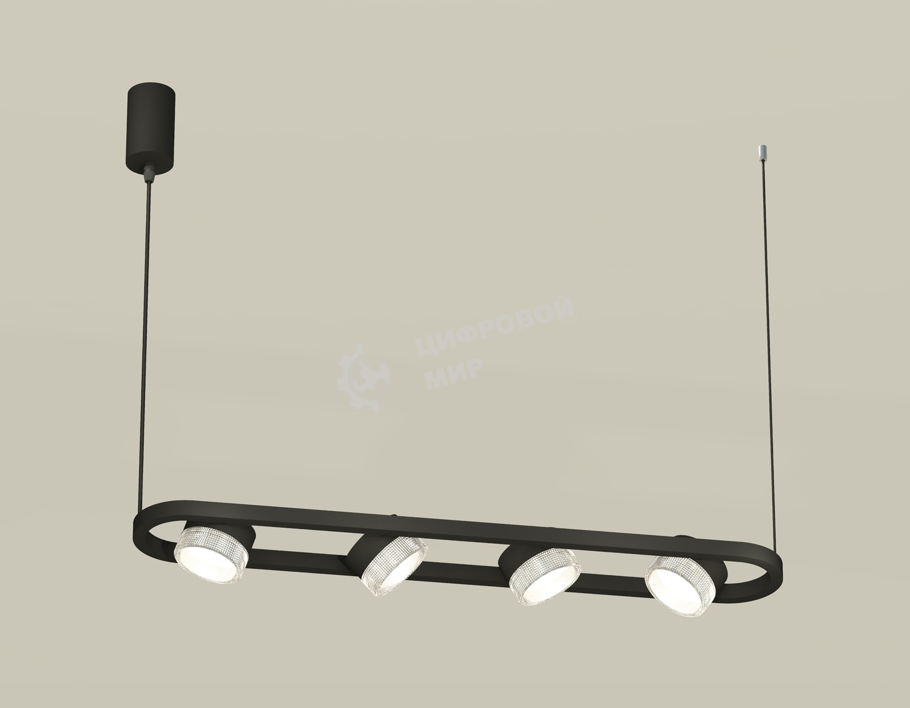 Светильник Ambrella light XB9164200/4 SBK/CL черный песок/прозрачный GX53 (C9164, N8480)