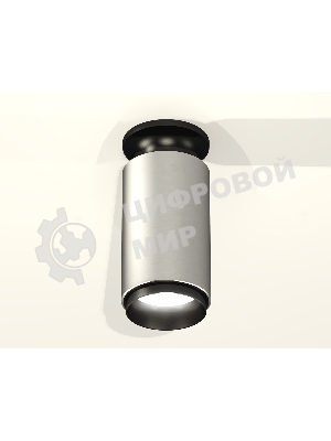 Светильник Ambrella Light XS6324100 SSL/PBK серебро песок/черный полированный MR16 GU5.3 (N6902, C6324, N6121)