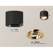 Светильник Ambrella Light XS7511004 SBK/PYG черный песок/золото желтое полированное MR16 GU5.3 (C7511, N7004)