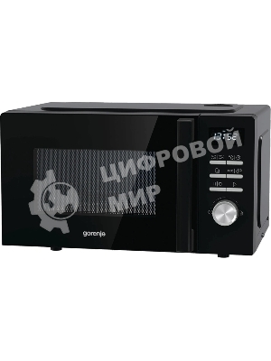 Микроволновая печь Gorenje MO20A4BH черный, 20 л, 800 Вт, переключатели - кнопки, поворотный механизм
