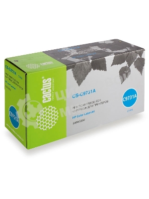 Картридж лазерный Cactus CS-C9731A голубой (12000 стр.) для HP Color LaserJet 5500/5550