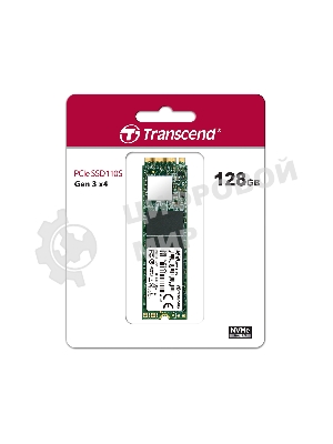 Накопитель SSD Transcend MTE110S, 128Gb, M.2 2280, PCIe 3.0 x4, NVMe, R/W 1600/400