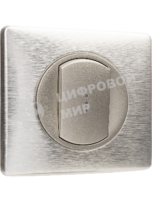 Лицевая панель для выключателя с индикацией титан