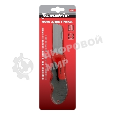 Нож электрика Matrix, складной, прямое лезвие, эргономичная двухкомпонентная рукоятка