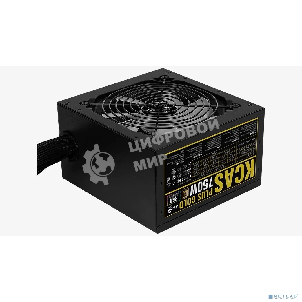 Блок питания Aerocool/Formula KCAS PLUS GOLD 750W (750W, ATX v2.4, APFC, Fan ARGB 12cm, 80+ Gold, Retail)