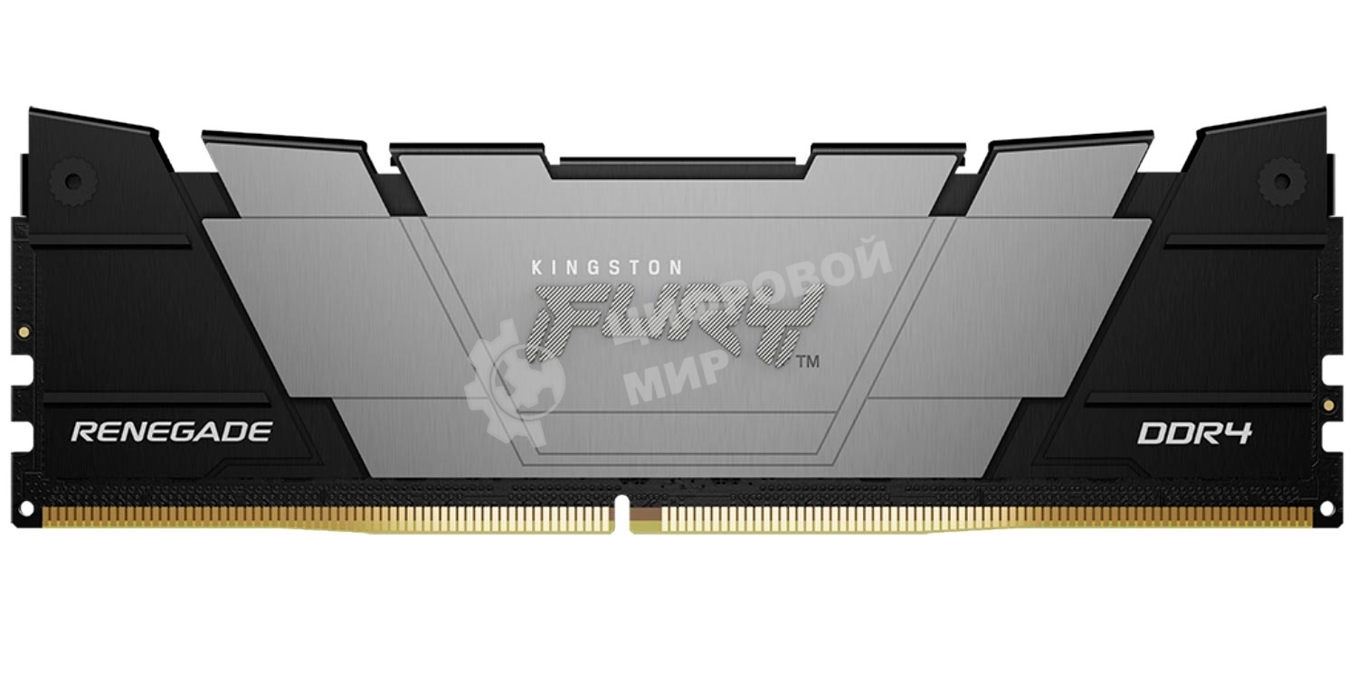 Оперативная память Kingston Fury Renegade, DDR4, 8GB (1x8GB), 3200MHz, CL16, DIMM, с радиатором, черный