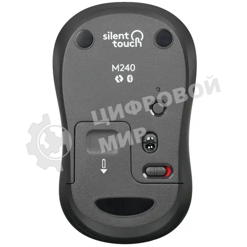 Мышь беспроводная Logitech M240 SILENT белый, 4000 dpi, Bluetooth, кнопки - 3