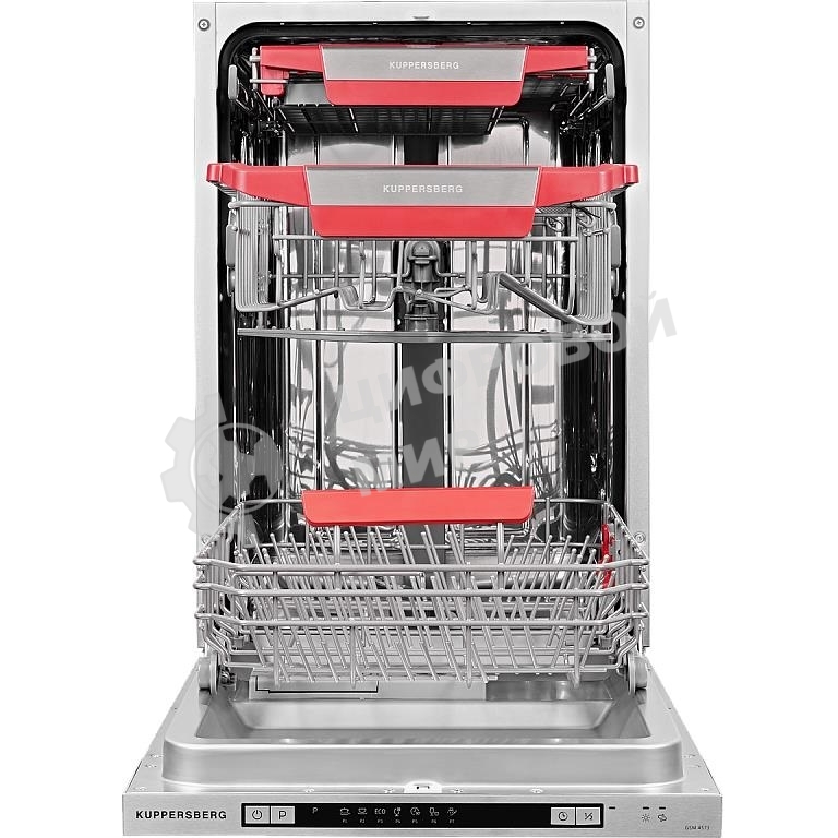 Встраиваемая посудомоечная машина Kuppersberg GSM 4573, серебристый, 45 см, 10 компл., 49 дБ, класс A++