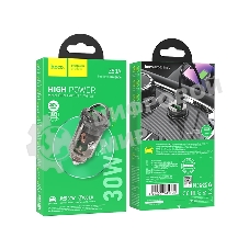 Автомобильное зарядное устройство Hoco Z53A 30Вт, USB, Type-C, черный, коробка