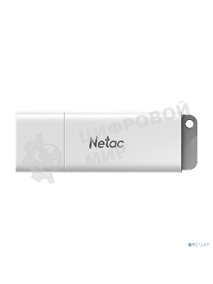 Флешка USB Netac U185 (NT03U185N-004G-20WH), 4Gb, USB 2.0, R/W 25/10, белый/серый