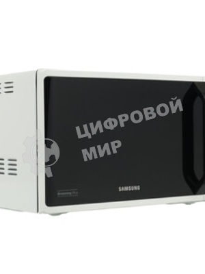 Микроволновая печь Samsung MG23K3515AW/BW белый/черный, 23 л, 800 Вт, переключатели - кнопки, поворотный механизм