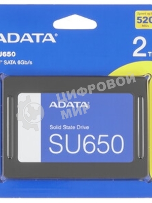 Накопитель SSD ADATA Ultimate SU650, 2000 Gb, SATA, 2.5