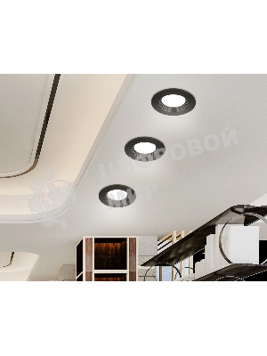Встраиваемый точечный светильник Ambrella light TN102816 BK черный GU5.3 D80*28