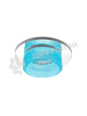 Светильник Ambrella light TN351 CH/BL хром/голубой GU5.3+3W (LED COLD) D95*45