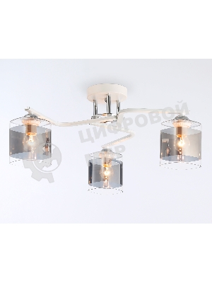 Светильник Ambrella light TR303217/3 WH/CH/SM белый/хром/дымчатый E27*3 max 60W D540*250