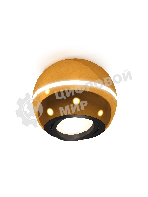 Светильник Ambrella Light XS1105010 PYG/PBK золото желтое полированное/черный полированный MR16 GU5.3 LED3W 4200K(C1105,N7002)