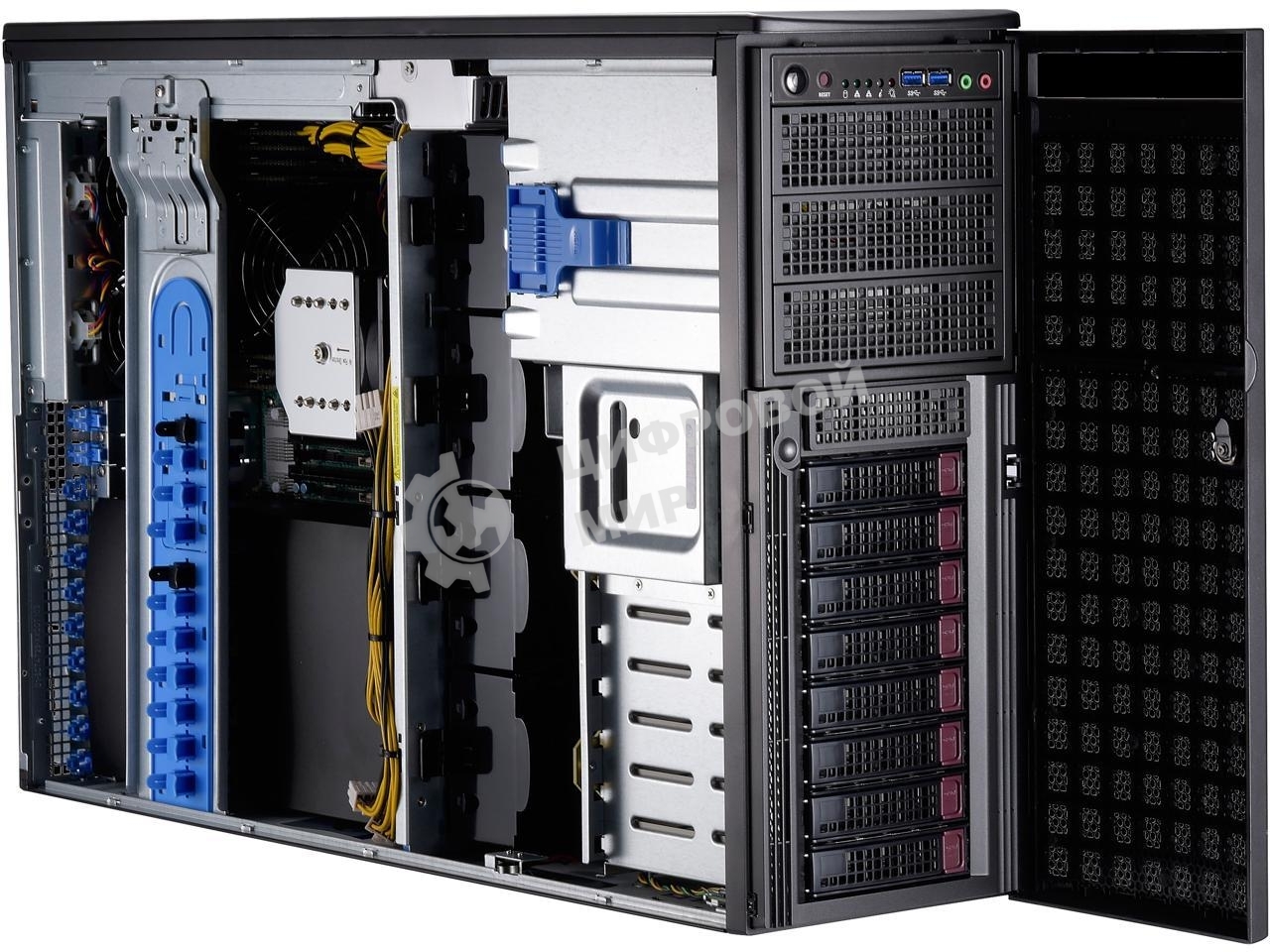 Серверная Платформа SuperMicro 7049GP-TRT - 4U/Tower GPU Server - 8x SATA - Dual 10-Gigabit Ethernet - 2200W Redundant