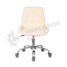 Кресло компьютерное Бюрократ CH-350SL/IVORY светло-бежевый, искусст. кожа/ткань, крестовина хром