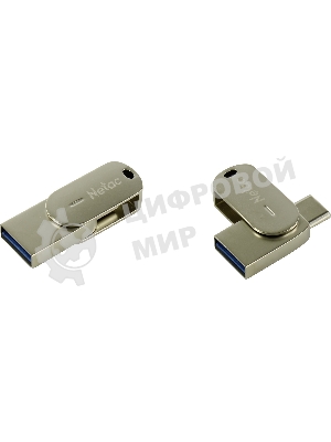Флешка USB R/W Netac USB Drive U785C USB3.0+TypeC 64Gb, retail version