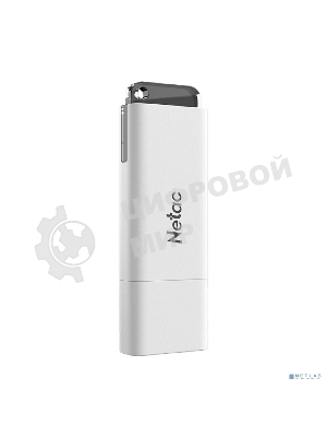 Флешка USB Netac U185 (NT03U185N-004G-20WH), 4Gb, USB 2.0, R/W 25/10, белый/серый